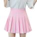 knqrhpse Skirts for Women Dresses Women s Fashion High Waist Pleated Mini Skirt Slim Waist Casual Tennis Skirt Pink Dress Womens Dresses Pink Xxl