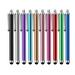 GeweYeeli 10 Pieces Slim Stylus Pen Universal Capacitive Touch Screen For Tablets And Cell Phones Dark blue black orange sky blue pink rose red silver green purple red