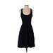 Cynthia Rowley TJX Casual Dress - A-Line Scoop Neck Sleeveless: Black Print Dresses - Women's Size Small