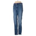 Madewell Jeans - High Rise Straight Leg Boyfriend: Blue Bottoms - Women's Size 26 - Dark Wash