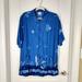 Disney Shirts | Disney Shirt Mens Size M Blue 100% Rayon Button-Up Hawaiian Mickey Minnie Top | Color: Blue | Size: M