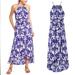 Athleta Dresses | Athleta Ikat Bloom Ripple Maxi Dress Size Small | Color: Blue/White | Size: S