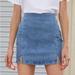 Brandy Melville Skirts | Brandy Melville John Galt Denim Cara Skirt Mini | Color: Blue/White | Size: 2