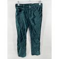 Free People Jeans | Free People Green Stretch Velvet Pants Size 24 | Color: Green | Size: 24