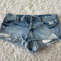 Free People Shorts | Free People Low Rise Button Up Jean Shorts Size 9 | Color: Blue | Size: 29