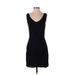 Tt Collection Casual Dress - Sheath Scoop Neck Sleeveless: Black Print Dresses - Women's Size 3
