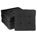 RACE LEAF Garden Chair Cushions,Chair Pads,Seat Pads for Dining Chairs,Cover Indoor Outdoor Seat Pad Cushions,for Your Living Room, Patio,Car,And More (square Pack of 6, black)