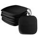 RACE LEAF Garden Chair Cushions,Chair Pads,Seat Pads for Dining Chairs,Cover Indoor Outdoor Seat Pad Cushions,for Your Living Room, Patio,Car,And More (Round Pack of 6, Black)