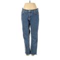 Hudson Jeans Jeans - Mid/Reg Rise Straight Leg Denim: Blue Bottoms - Women's Size 27 - Medium Wash