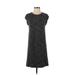 Cloth & Stone Casual Dress - Shift: Gray Solid Dresses - Women's Size X-Small