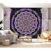 Bungalow Rose Peel & Stick Mandala Wall Mural - Stained Glass Mandala - Removable Wall Decals Vinyl | 173 W in | Wayfair