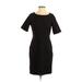Ann Taylor LOFT Casual Dress - Sheath: Black Print Dresses - Women's Size 2 Petite