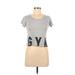 series-8 fitness Active T-Shirt: Gray Color Block Activewear - Women's Size Medium