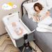 Babyjoy Baby Bed Side Crib Portable Adjustable Infant Travel Sleeper - See Details