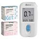 Glucose and Ketone System Testing Kit with Bluetooth Glucose and Ketone Meter with 100 Blood Golden Test Strips (50pcs Each),100 Lancets, Lancing Device