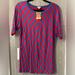 Lularoe Tops | Lularoe Womens Short Sleeve Tee Size X-Large. Red&Blue Round Neck | Color: Blue/Red | Size: Xl