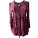 American Eagle Outfitters Dresses | American Eagle Outfitters Tiered Dress With Tie Back And Keyhole Bust Size Xxs | Color: Pink/Purple | Size: Xxs