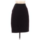 Ann Taylor LOFT Formal Skirt: Purple Jacquard Bottoms - Women's Size 4 Petite