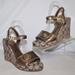 Coach Shoes | Coach Rana Signature Turn-Lock Bronze Wedge Heel Sandal Shoes Like New | Color: Brown/Tan | Size: 9.5