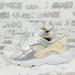 Nike Shoes | Nike Huarache Run White Metallic Silver Lace Up Athletic Sneakers B442 | Color: Silver/White | Size: 6.5g