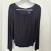 American Eagle Outfitters Tops | American Eagle Soft & Sexy Long Sleeve Keyhole Top, Black, S | Color: Black | Size: S
