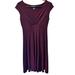 Ralph Lauren Dresses | Cap Sleeve Deep Purple Ralph Lauren Mid Length V-Neck Dress Sz 4 | Color: Purple | Size: 4