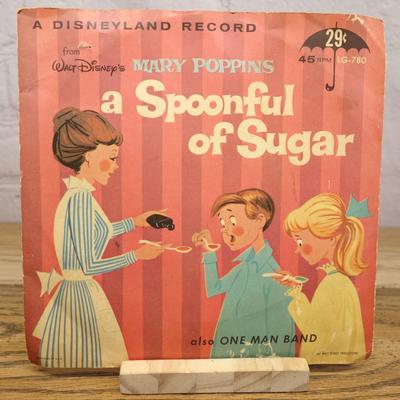 Disney Media | Disneyland Records Mary Poppins "A Spoonful Of Sugar" 45rpm Single Record Vinyl | Color: Red | Size: Os