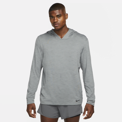 Men's Nike Yoga Dri-FIT Lightweight Hoodie in Grey, Size: 2XL | DQ4886-068