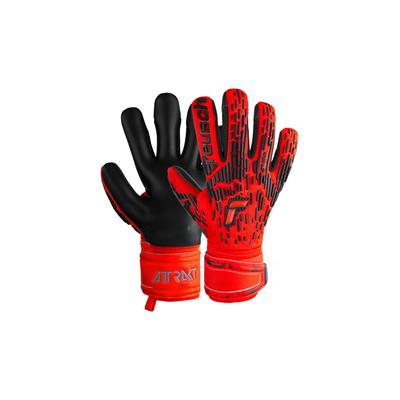 Torwarthandschuhe REUSCH "Attrakt Freegel Silver", Damen, Gr. 9, rot, 56% Elastodien, 34% Polyester, 5% Polyurethan, mehrfarbig, sportlich, Handschuhe, mit hervorragendem Grip