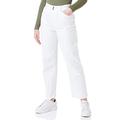 Love Moschino Women's Cropped Slim fit 5-Pocket Trousers Casual Pants, Optical White, 30