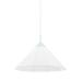 AllModern 1 - Light Single Cone Pendant Fabric in White | 13.25" H x 20" W x 20" D | Wayfair 196427CCE8A146D1B59B29A660B70F67