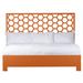 David Francis Furniture Honeycomb Platform Bed Wood/Wicker/Rattan in Orange/Gray | 60 H x 80 W x 84 D in | Wayfair B4207BED-K-S149