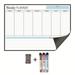 Magnetic Dry Erase Weekly Calendar Whiteboard waterproof for Fridge 17 x12 -3 Fine Tip Markers and Large Eraser with Magnets-Meal Planner - Fridge Whiteboard Planner Weekly Wall Planner