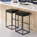 BELLEZE 30" PU Leather Bar Stools w/ Metal Base Set of 2