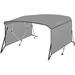 4 Bow Bimini Top Boat Cover with 1 Aluminum Alloy Frame Include 2 Straps 2 Adjustable Rear Support Pole Zippered Storage Boot PU Coating Canvas8 L x 54 H x 85 -90 W Gray
