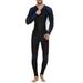 SBYOJLPB Mens Swimsuit Trunks Men s Stretch Full Body Wetsuit Surf Swimsuit Jumpsuit Diving Steamer Swimwear Dark Blue XXXXL