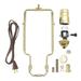 B&P LampÂ® Brass Plated Finish Table Lamp Wiring Kit with an Adjustable Height Harp and 3-Way Socket