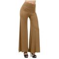 Wide Leg Pants for Women Casual Summer High Waisted Flowy Ruffles Workout Leggings Athletic Loose Comfy Fit Yoga Pants (XX-Large Khaki 2)