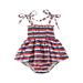 2t Dance Leotard 12 to 18 Month Girl Clothes Toddler Kids Girls 4th Of July Strap Star Sleeveless Independence Day Shorts Romper Jumpsuit Cloths