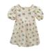 Girls Fashion Summer Dress Floral Dress Backless Bow Lace Up Bubble Sleeve A Swing Casual Everyday Going Out For 0 To 6 Years Summer Clothes