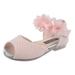 Girls Rhinestone Flower Shoes Low Heel Flower Wedding Party Dress Shoes Princess Shoes For Kids Toddler