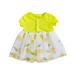 Baby Summer Dress Cherry Lemon Printed Small Fresh Crew Neck Short Sleeve A-Line Casual Dresses Baby Sundress Streetwear