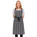 Ruvanti 100% Cotton Kitchen Aprons, Extra Large Adjustable Bib Aprons w/ 2 Pockets in Black | 36 H x 28 W in | Wayfair ZT-PCNP-0026