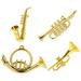 4 Pcs Mini Plastic Musical Instrument Home Ornament Accessories Holiday Gifts