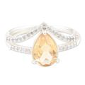 Success Diadem,'One-Carat Faceted Citrine Stacking Rings (Set of 2)'