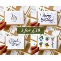 Pick Your Own 3 Pack Plantable Greetings Card | Seeded Biodegradable Eco Cards
