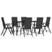 vidaXL Patio Dining Set Outdoor Dining Set Garden Table and Chair Set Black