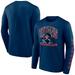 Men's Fanatics Branded Navy Houston Texans Helmet Platform Long Sleeve T-Shirt