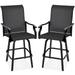 Best Choice Products Set of 2 Outdoor Swivel Bar Stools Patio Barstool Chairs w/ 360 Rotation All-Weather Mesh - Black