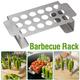 Herrnalise 18 Hole Black Jalapeno Grill Rack for Chili Stainless Steel Barbecue Chili Pepper Roasting Rack with Handle for Cooking Chili Jalapeno Popper Rack for BBQ Smoker or Oven
